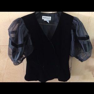 Black velvet 2pc cocktail outfit